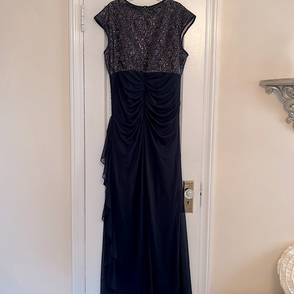 Midnight Blue Chiffon Gown - Picture 3 of 3